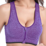 WANAYOU 7 Colors Women Zipper Push Up Sports Bras - jambastore